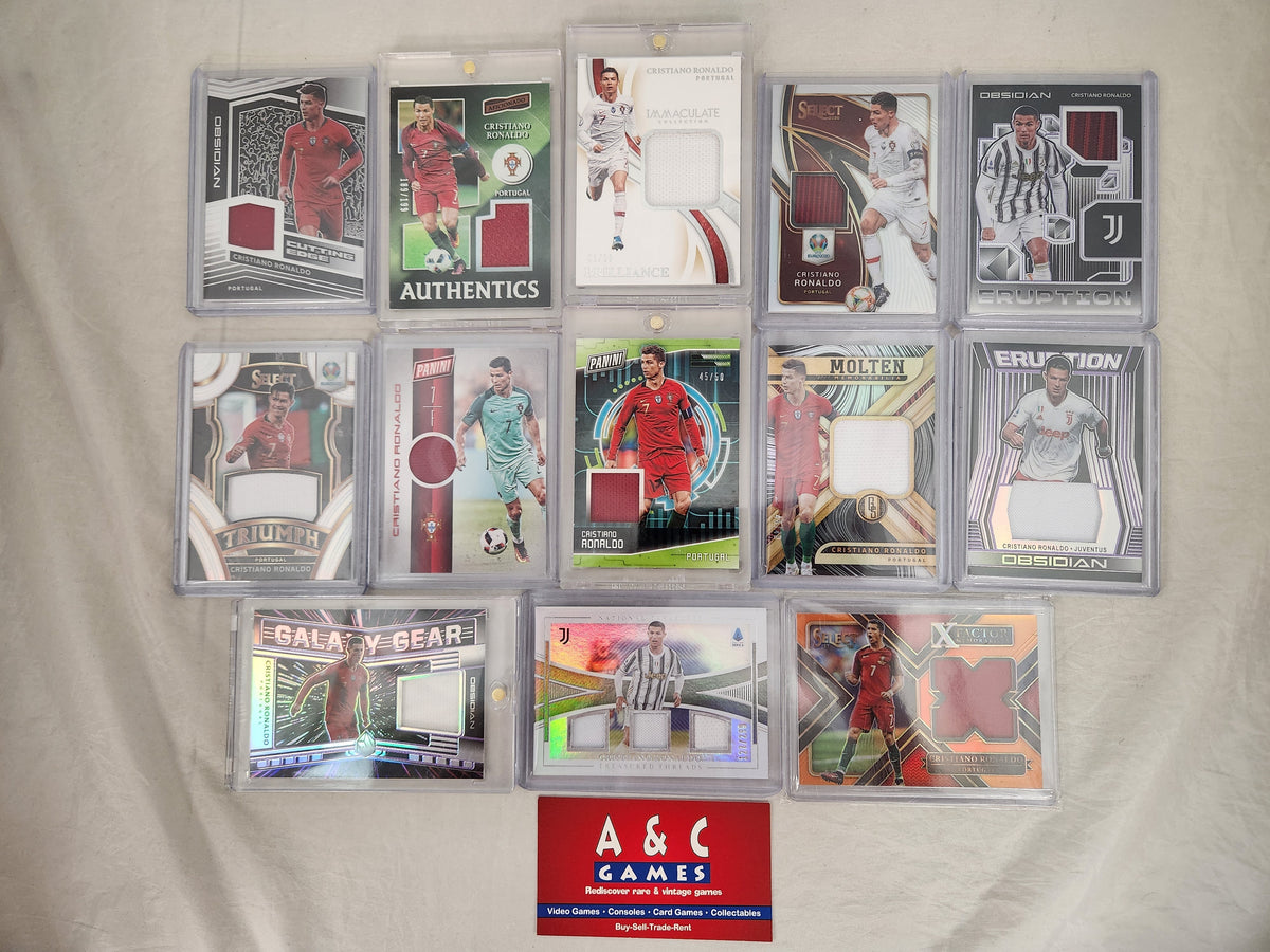 Cristiano Ronaldo - Game-Used Worn Swatch Relic Jersey Memorabilia Card Sports Card Single (Randomly Selected, May Not Be Pictured)