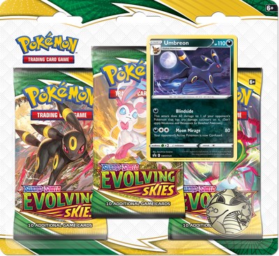 Evolving Skies 3 Pack Blister [Umbreon] [SWSH07 - 0]
