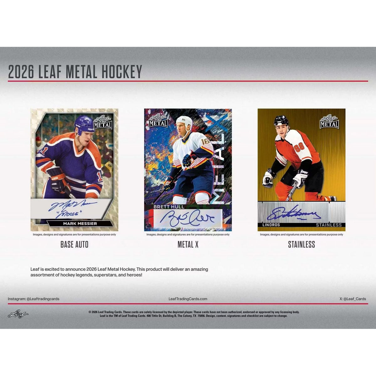 2026 Leaf Metal Hockey Hobby Box