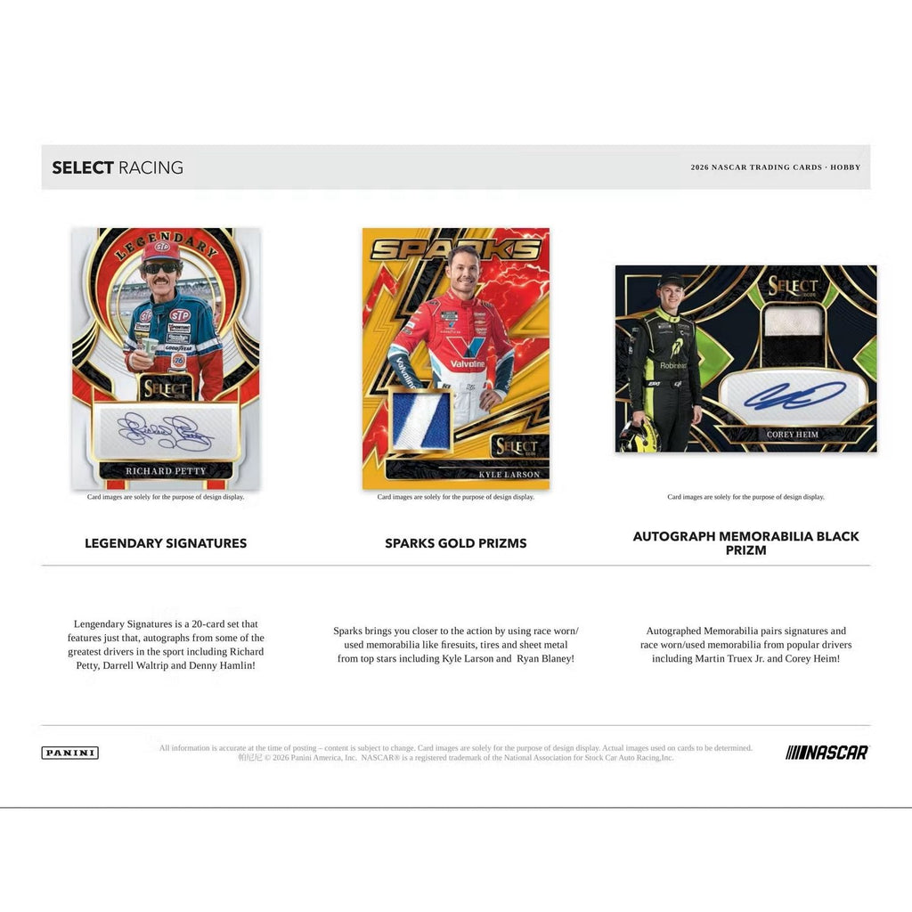 2026 Panini Select Racing Hobby Box