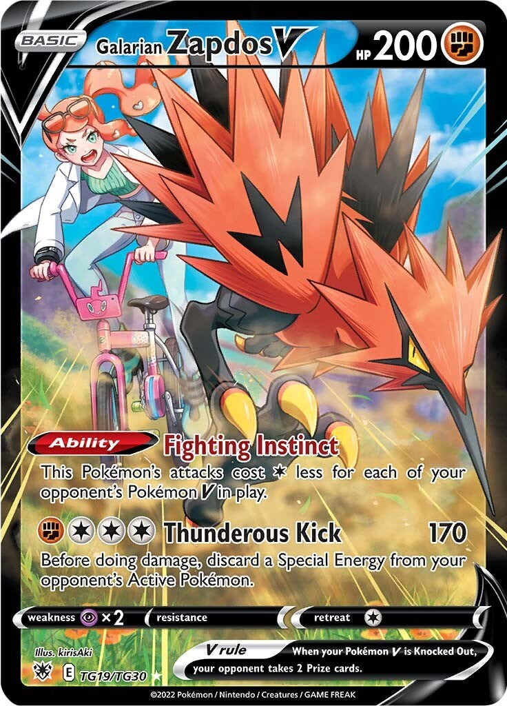 Galarian Zapdos V [SWSH10:TG] - Grade 10
