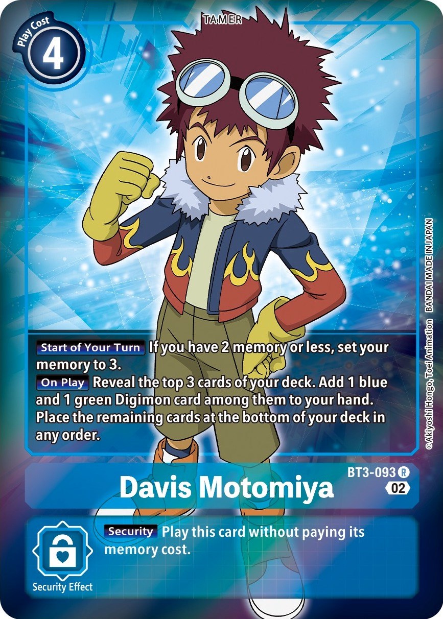 Davis Motomiya (Alternate Art) [ST-12 - BT3-093 R]