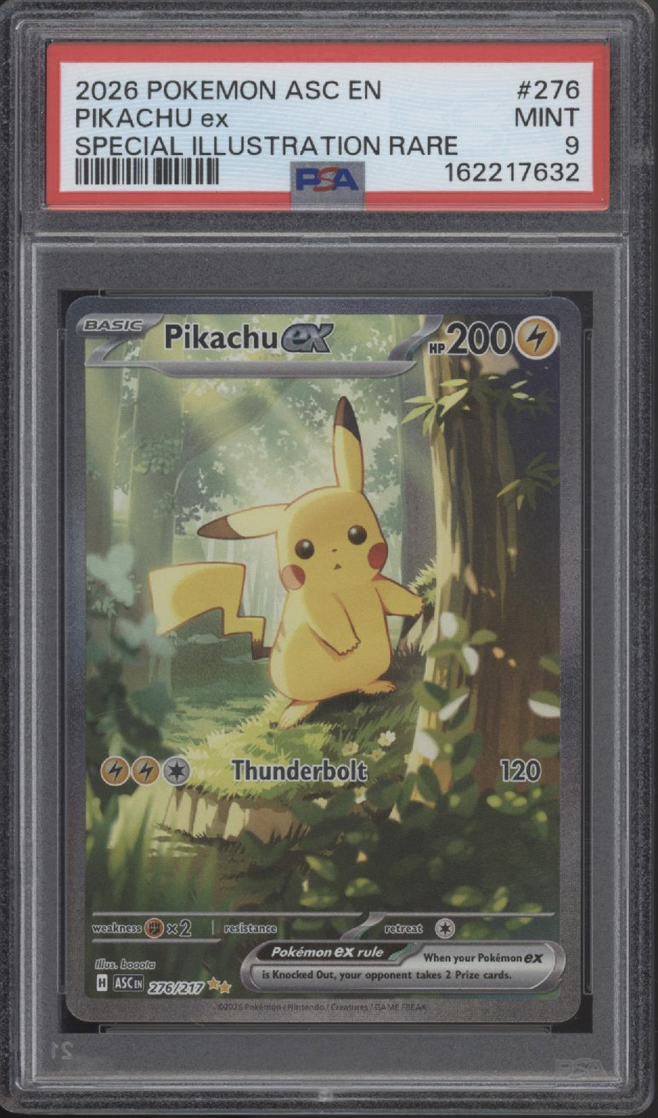 Pikachu ex Pokemon Ascended Heroes Special Illustration Rare #276 PSA 9 #1