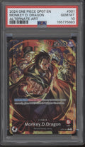 Monkey D Dragon One Piece Card Game OP07 Alternate Art #001 PSA 10