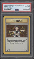 Brock Pokemon Gym Heroes Holo 1st Edition #15 PSA 8