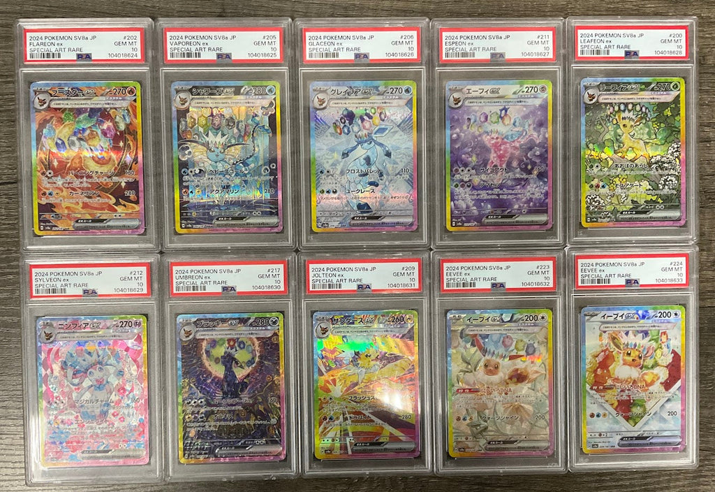 Eeveelution Pokemon Terastal Fest ex Special Art Rare JP PSA 10 Sequential Set