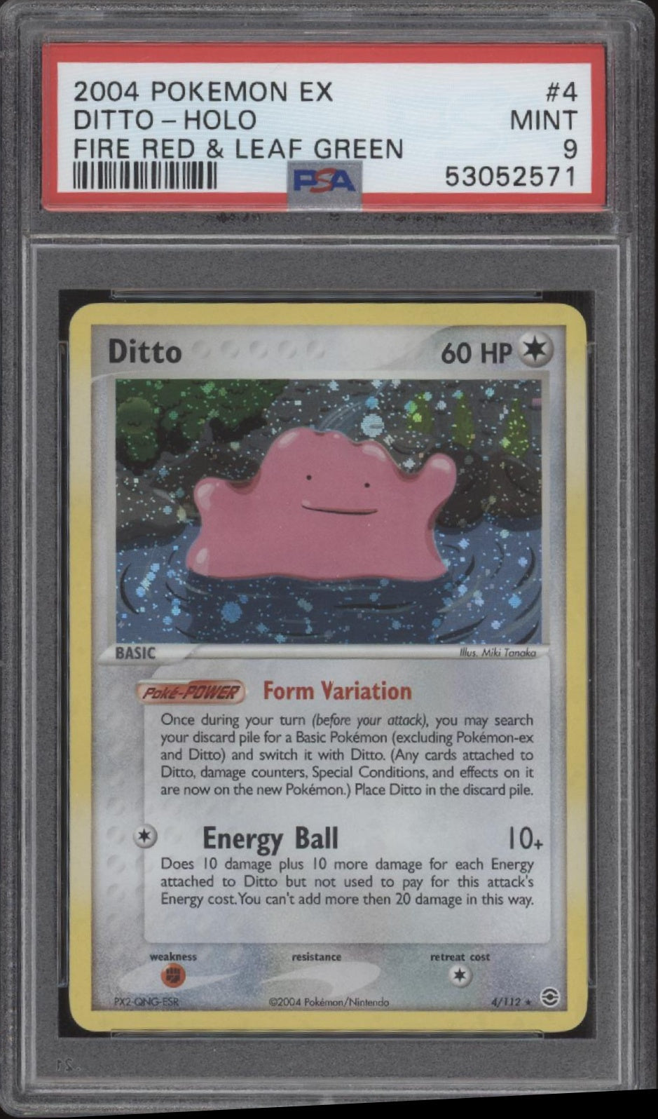 Ditto Pokemon Fire Red & Leaf Green Holo #4 PSA 9
