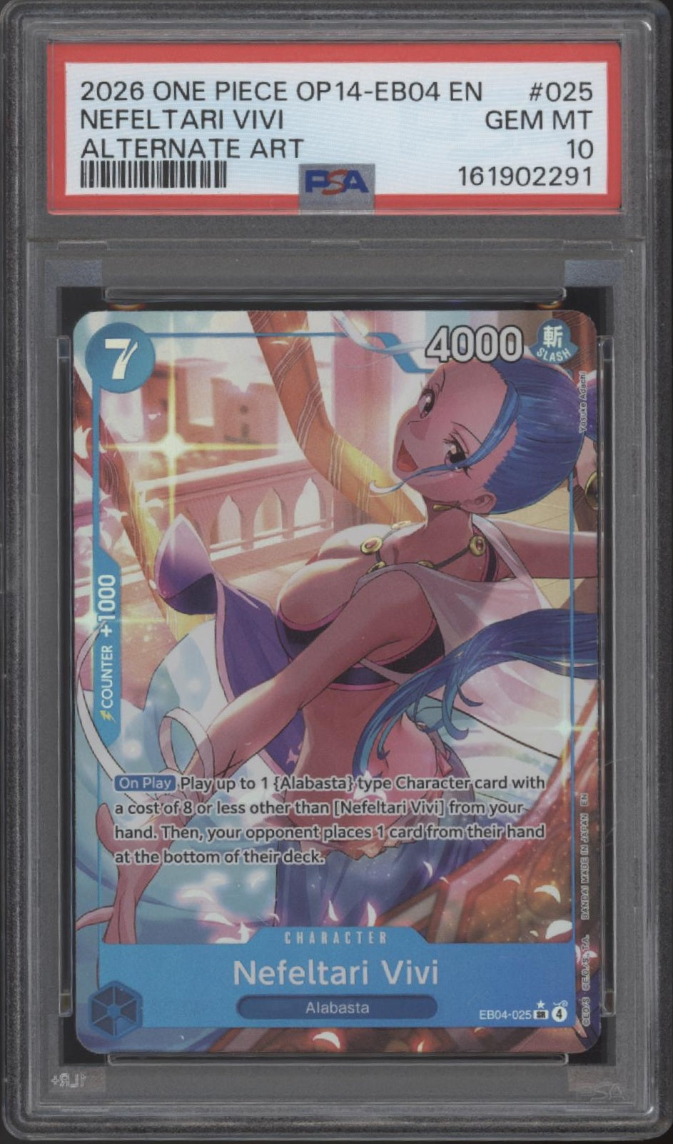 Nefeltari Vivi One Piece Card Game OP14-EB04 Alternate Art #025 PSA 10 #2