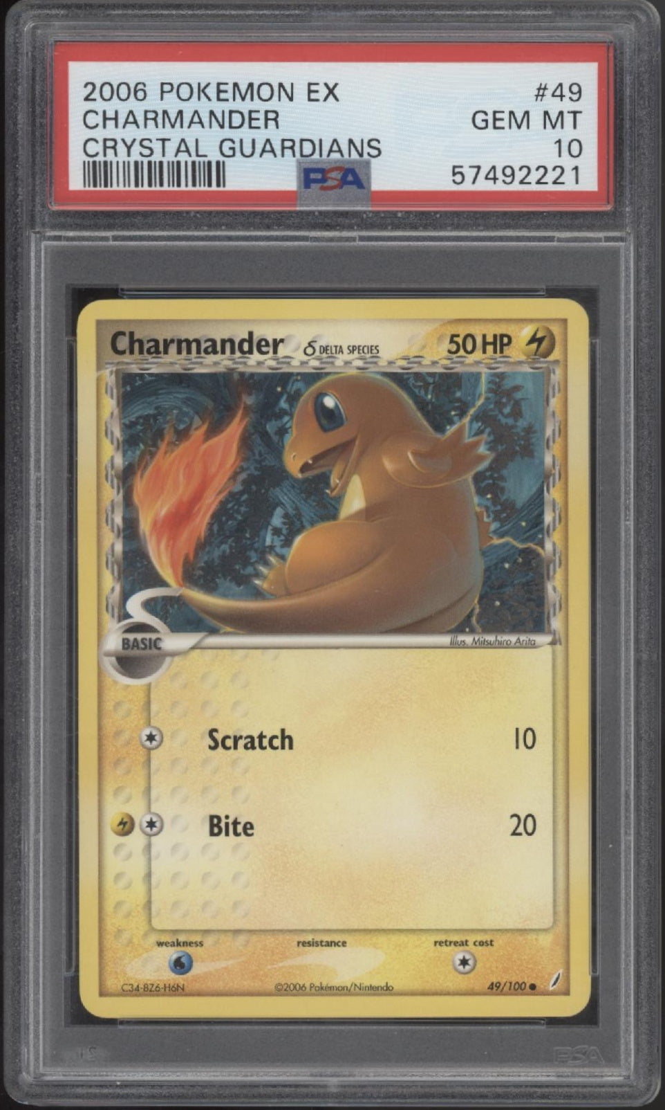 Charmander Pokemon Crystal Guardians #49 PSA 10 #1