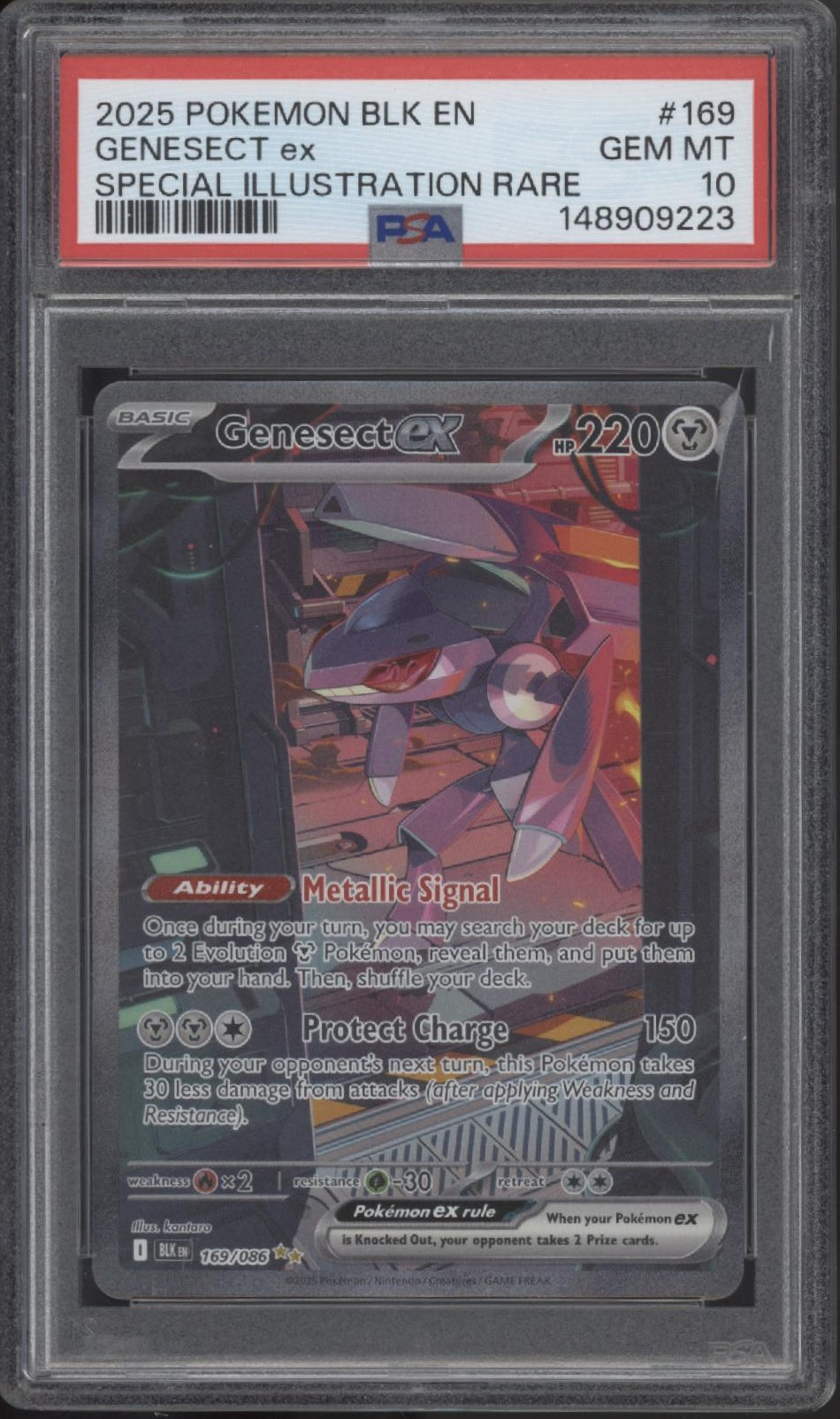 Genesect ex Pokemon Black Bolt Special Illustration Rare PSA 10 *See Photos*