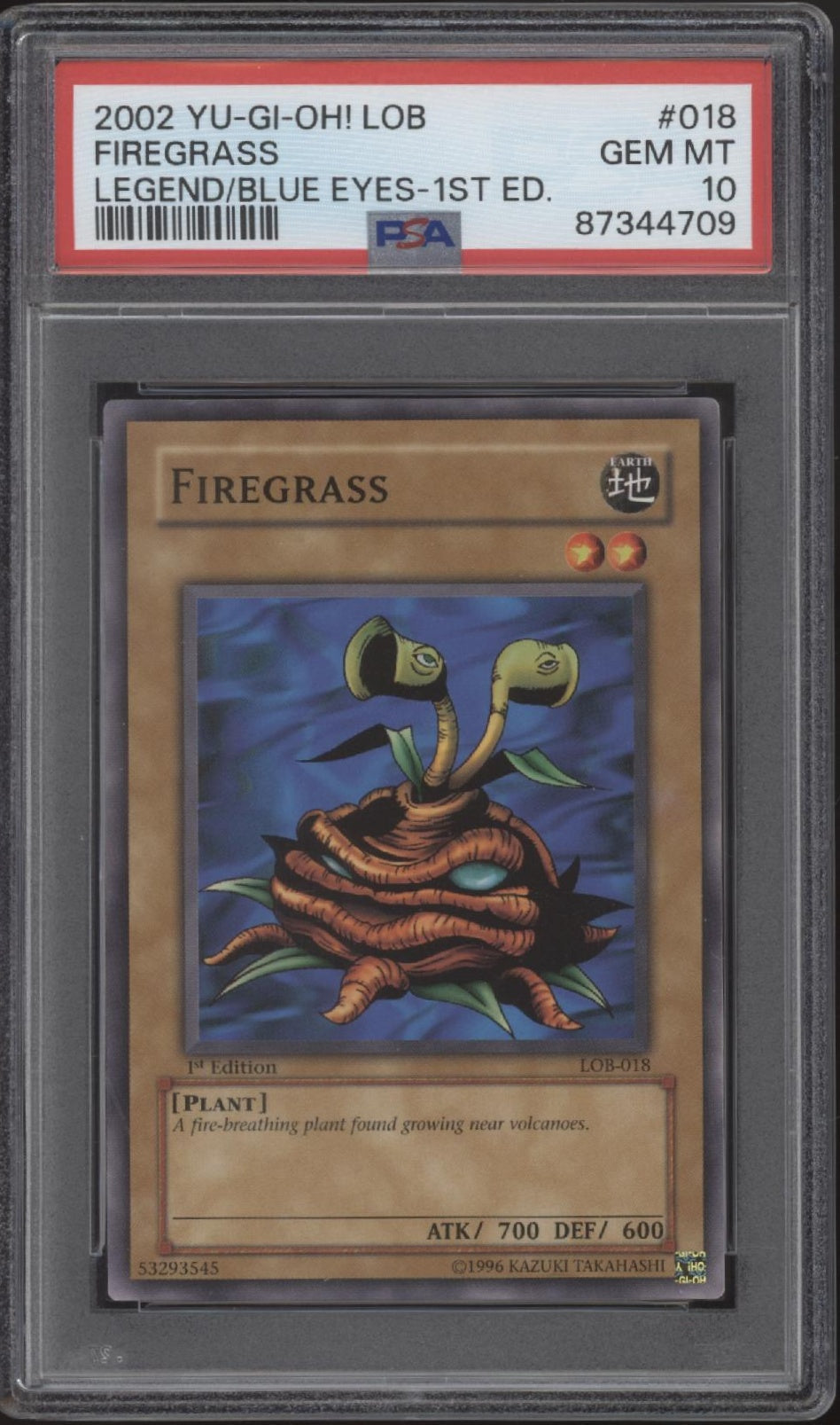 Firegrass Yu-Gi-Oh! LOB 1st Edition #018 PSA 10 #1