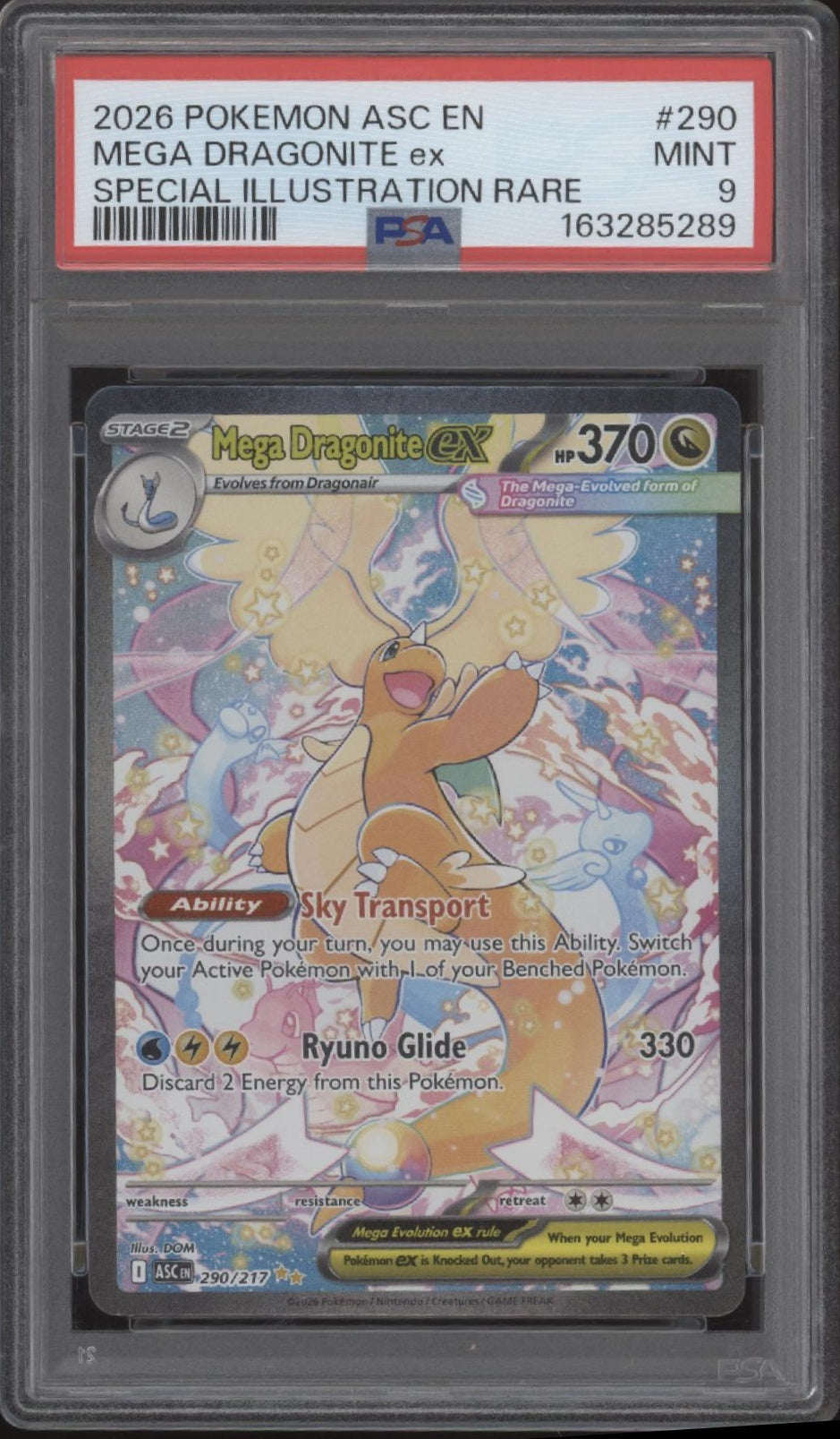 Mega Dragonite ex Pokemon Ascended Heroes Special Illustration Rare PSA 9 #1