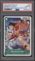 Monkey D Luffy One Piece Card Game Red Bull Double Don Participation PSA 10 #2