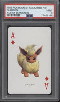 Flareon Pokemon Stadium Red Playing Card Ace of Diamonds PSA 9