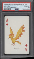 Moltres Pokemon Stadium Blue Playing Card Ace of Diamonds PSA 10
