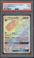 Umbreon GX Pokemon Sun & Moon Secret Full Art #154 PSA 7