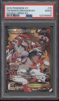 Team Magma's Groudon ex Pokemon Double Crisis Full Art #15 PSA 2