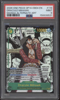 Dracule Mihawk One Piece Card Game OP14-EB 04 Manga Alternate Art #119 PSA 9