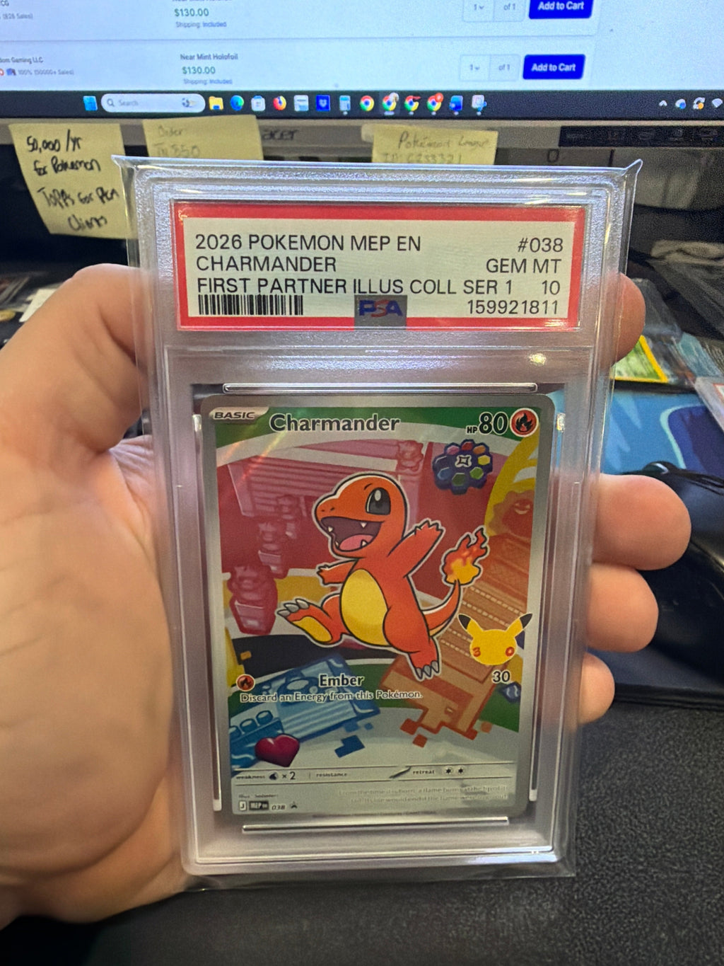 PSA 10: Charmander - First Partner Collection Illustration Series 1
