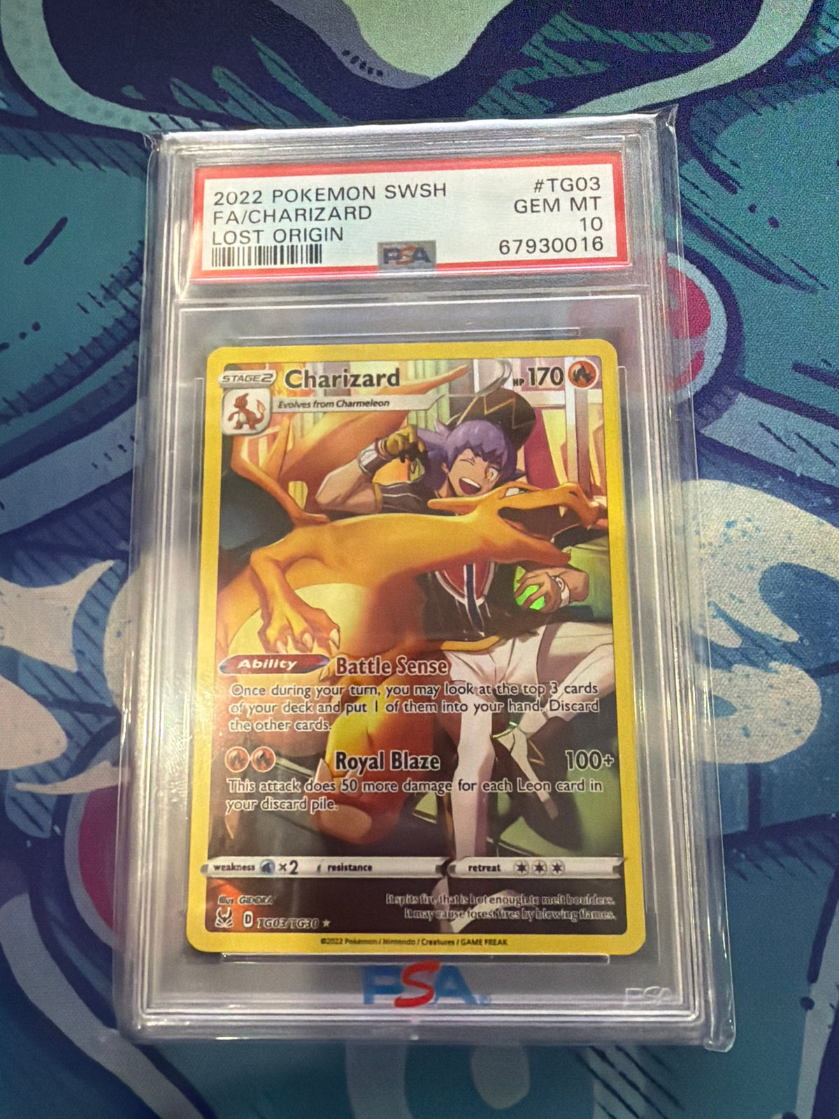 PSA 10 Pokemon Charizard Lost Origins Trainer Gallery
