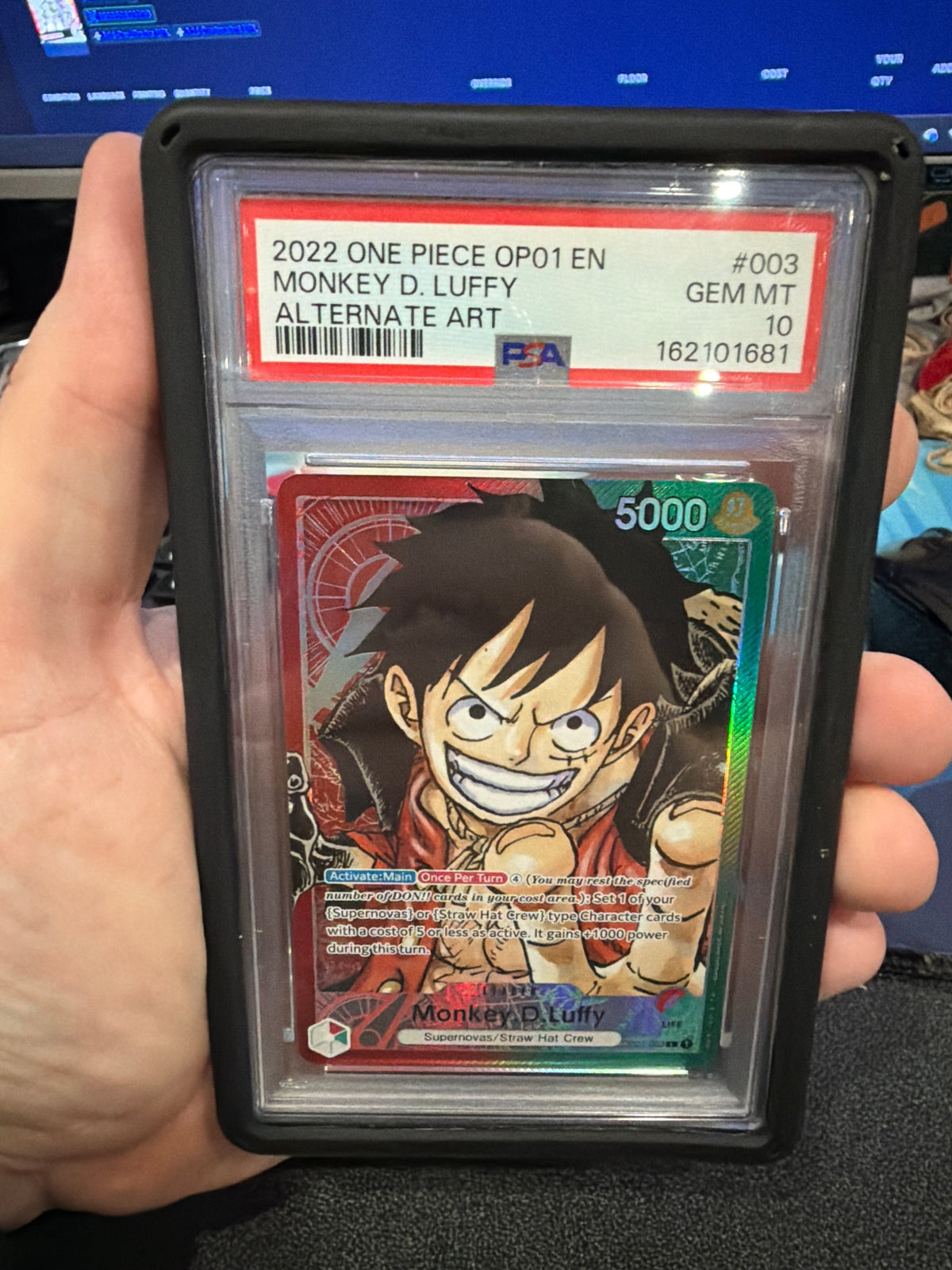 PSA 10: Monkey.D.Luffy (Alternate Art) - Romance Dawn - Pre-Errata