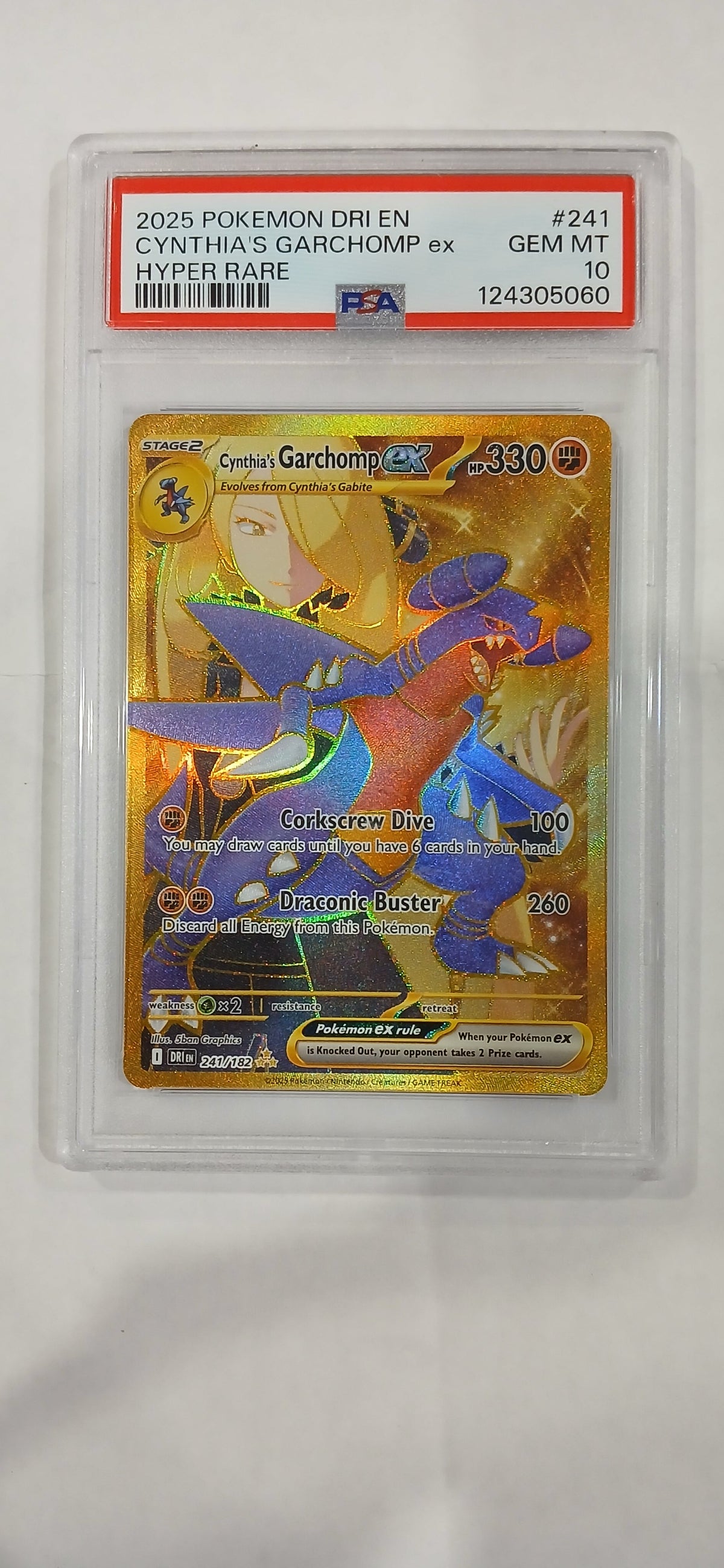 Pokemon: Cynthia's Garchomp ex Hyper Rare PSA 10