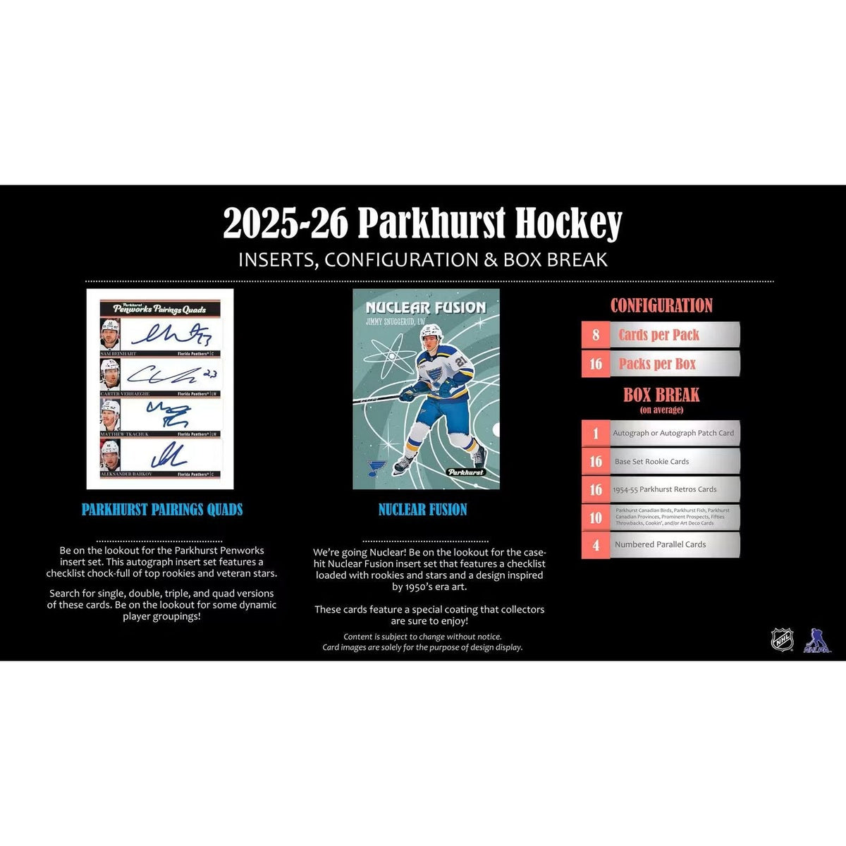 2025-26 Upper Deck Parkhurst Hockey Hobby Box *Contact Us To Order*