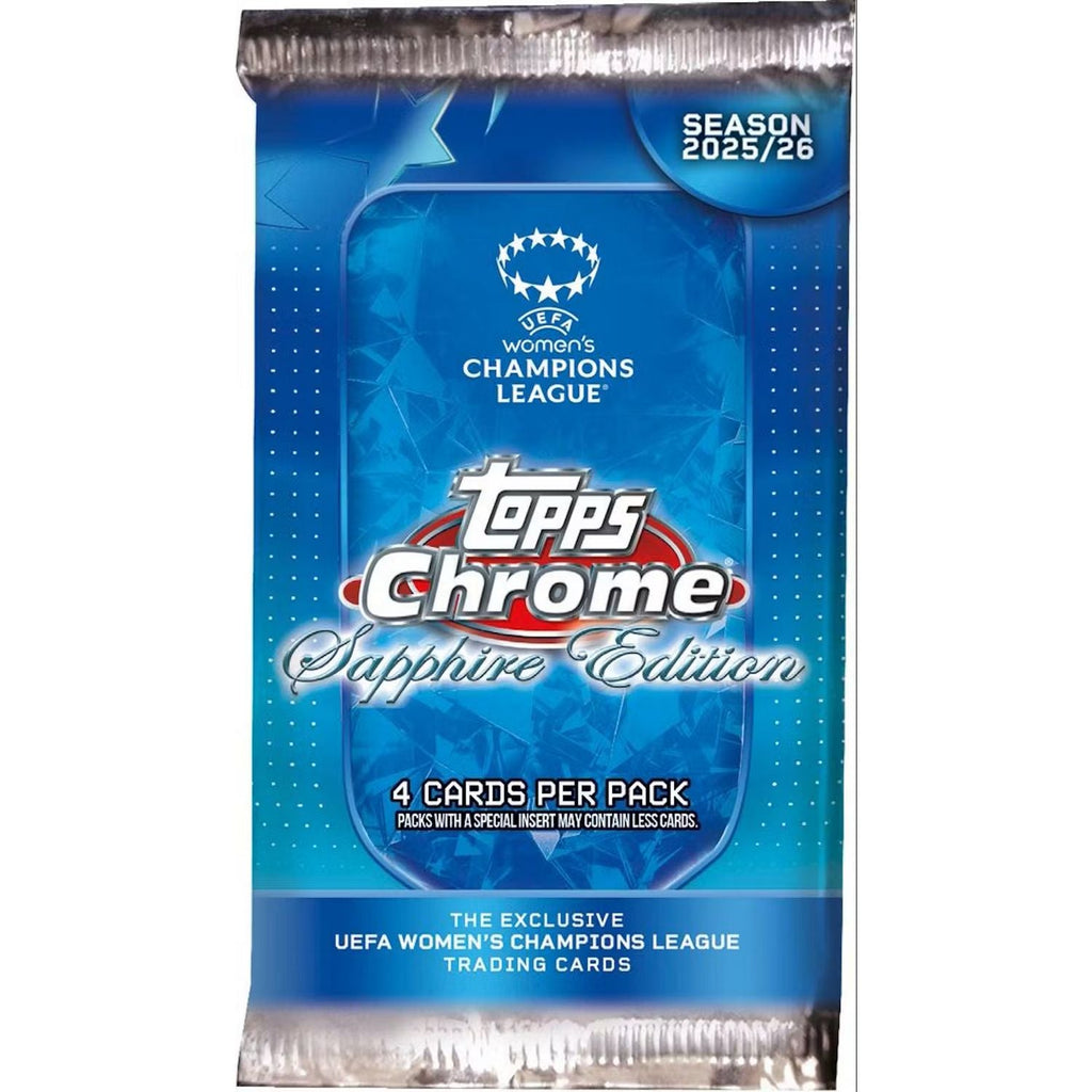2025-26 Topps Chrome Women's UEFA Champions League Soccer Sapphire Edition Box