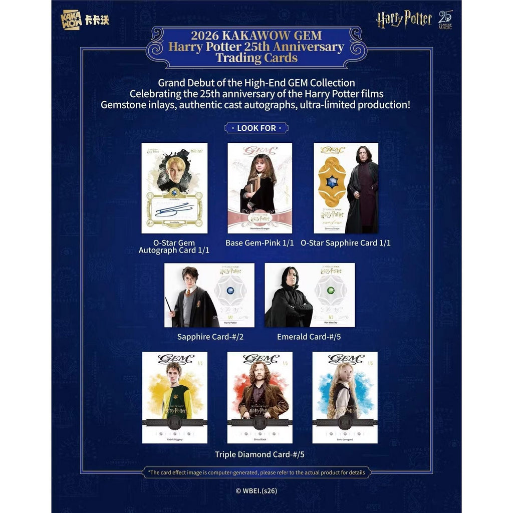 2026 Kakawow Gem Harry Potter 25th Anniversary Hobby Box