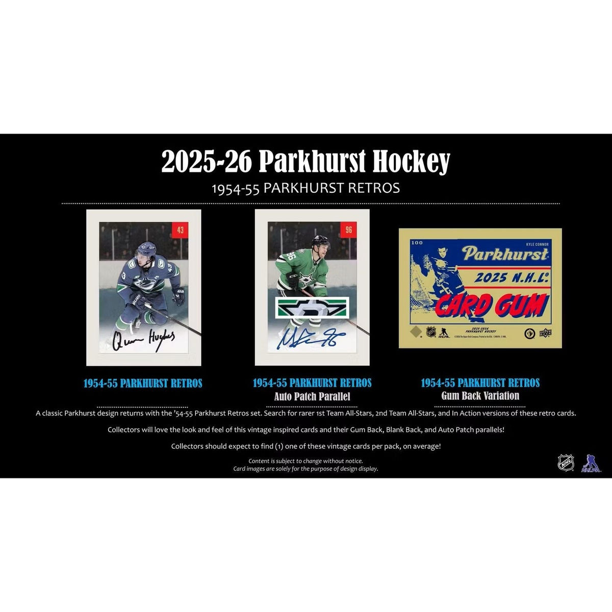 2025-26 Upper Deck Parkhurst Hockey Hobby Box *Contact Us To Order*