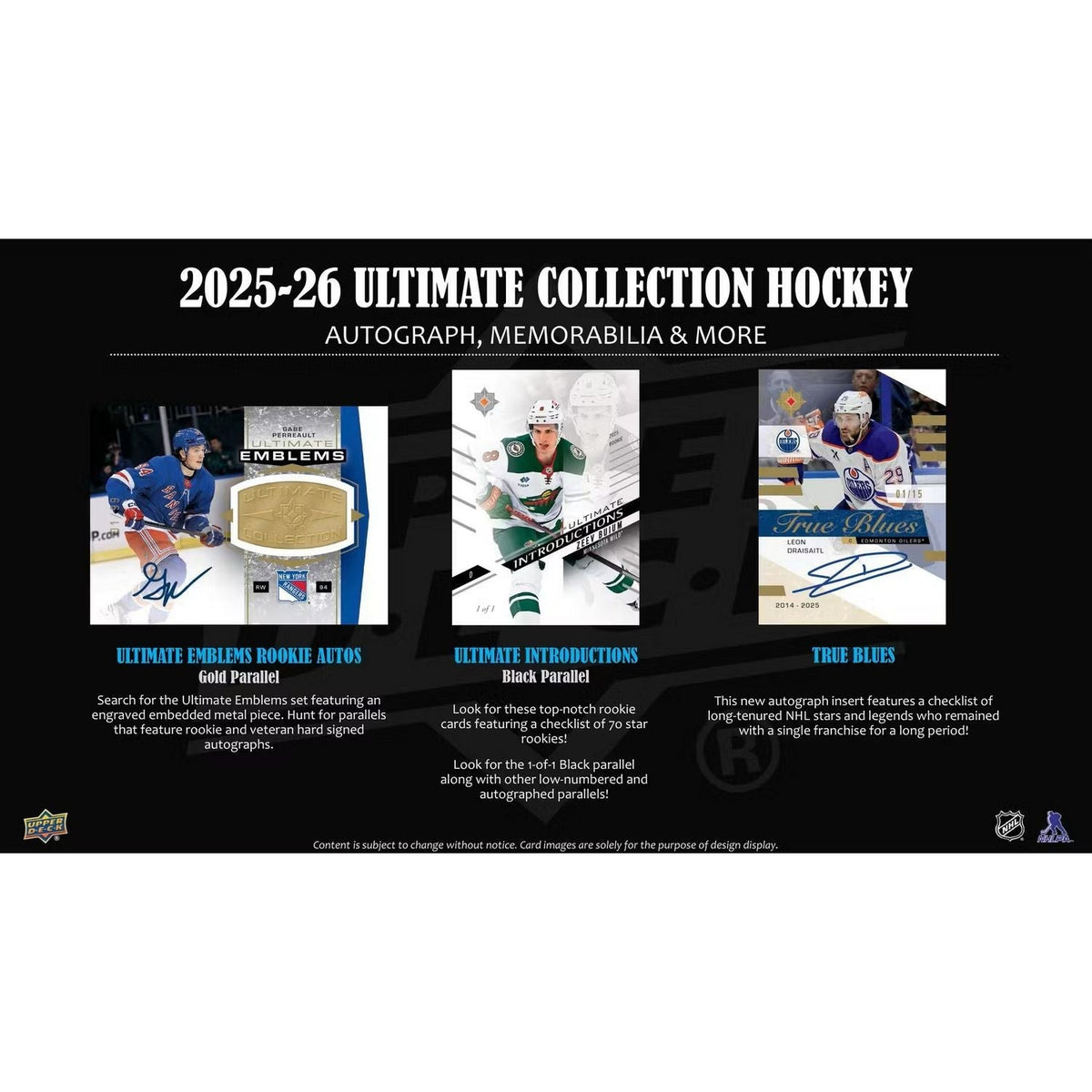 2025-26 Upper Deck Ultimate Collection Hockey Hobby Box *Contact Us To Order*