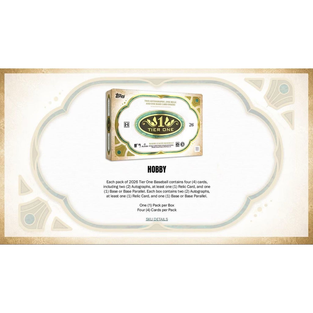 2026 Topps Tier One Baseball Hobby Box