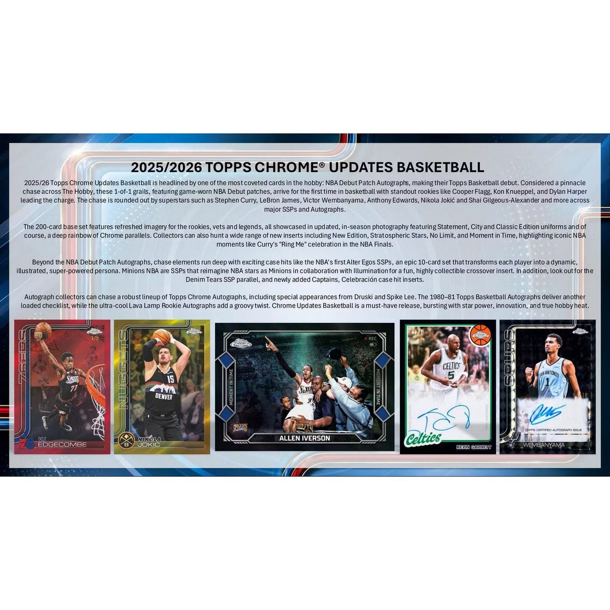 2025-26 Topps Chrome Update Series Basketball Hobby Box