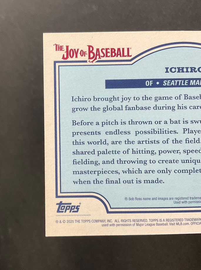 Ichiro Suzuki 2025 Topps x Bob Ross The Joys of Baseball 07/10 #69
