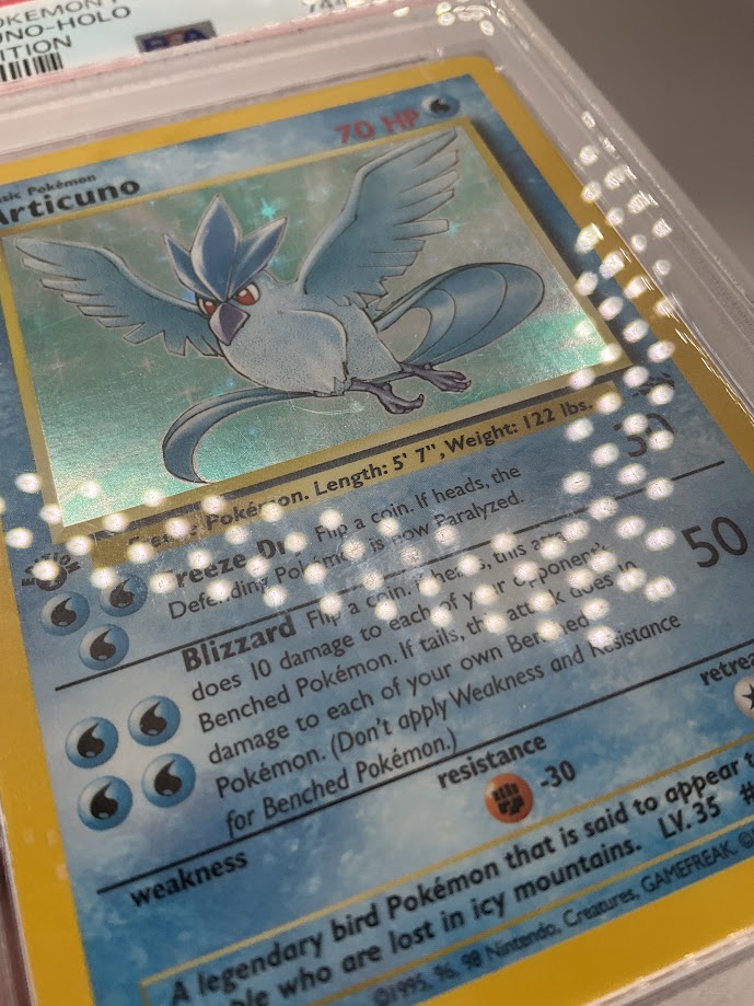 Articuno Pokemon Fossil Holo 1st Edition #2 PSA 7