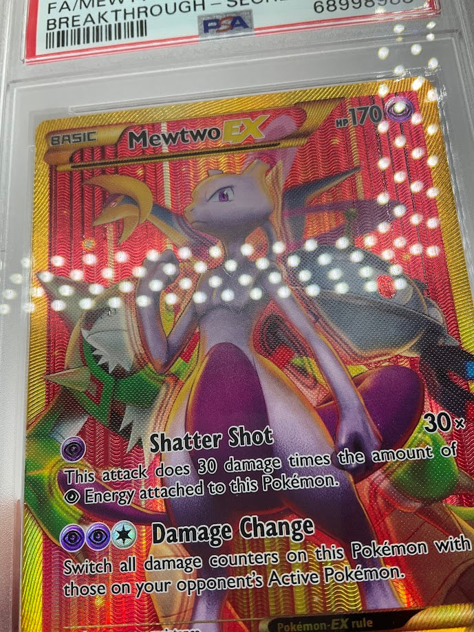 Mewtwo ex Pokemon Breakthrough Secret Full Art #164 PSA 7