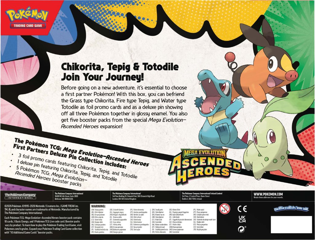 Pokemon - TCG - Ascended Heroes First Partners Deluxe Pin Collection
