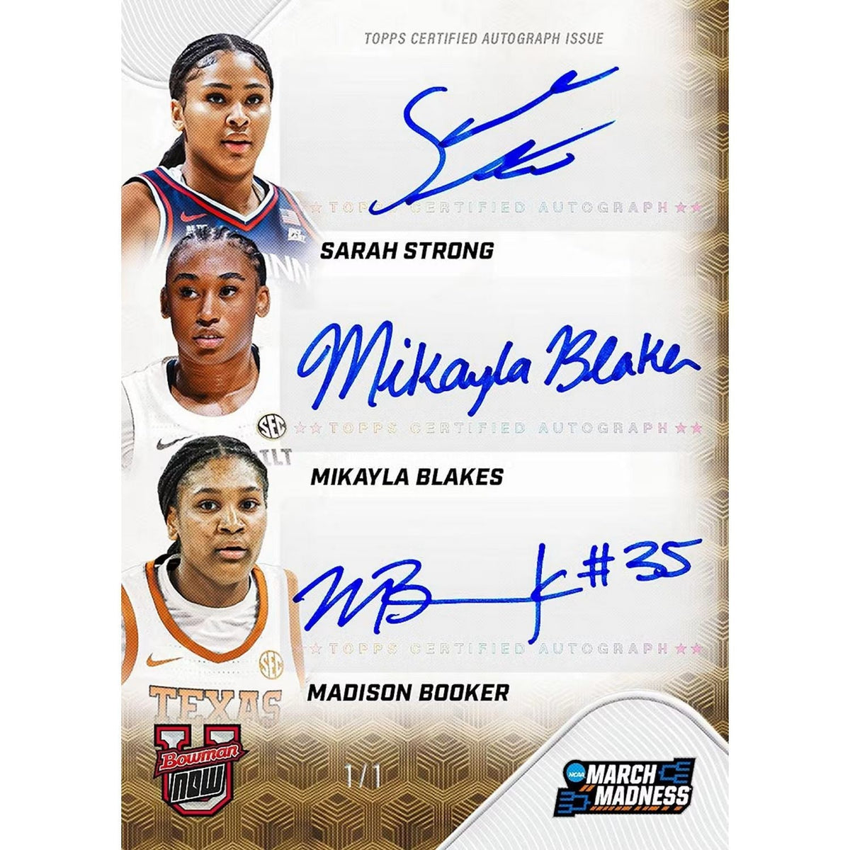 2025-26 Bowman University NOW March Madness Basketball Hobby Box