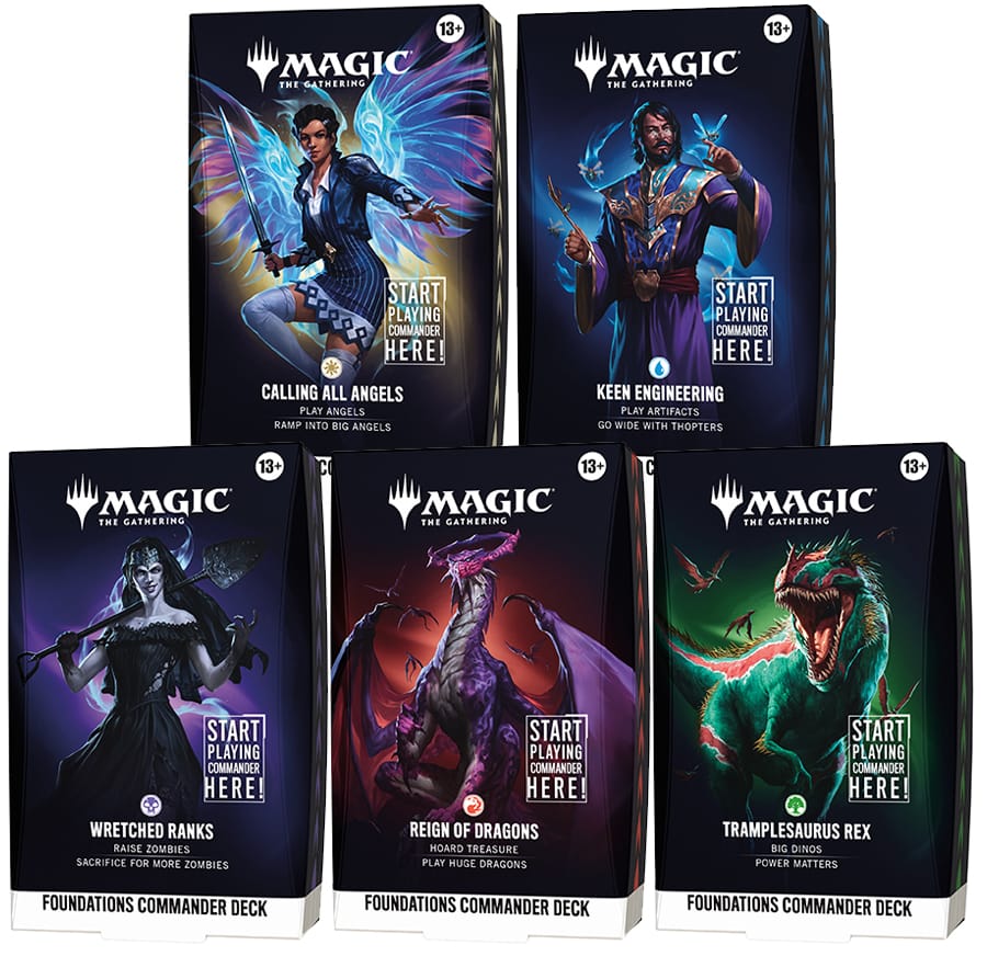 Magic: The Gathering | Foundations Commander Deck Set of 5 (Pre-Order)