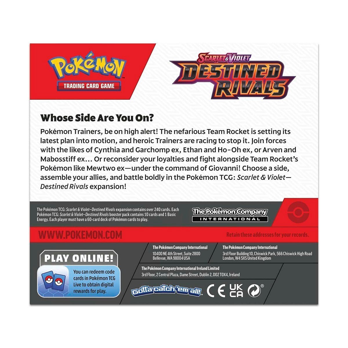 Pokemon: Scarlet & Violet Destined Rivals Booster Box (SV10)