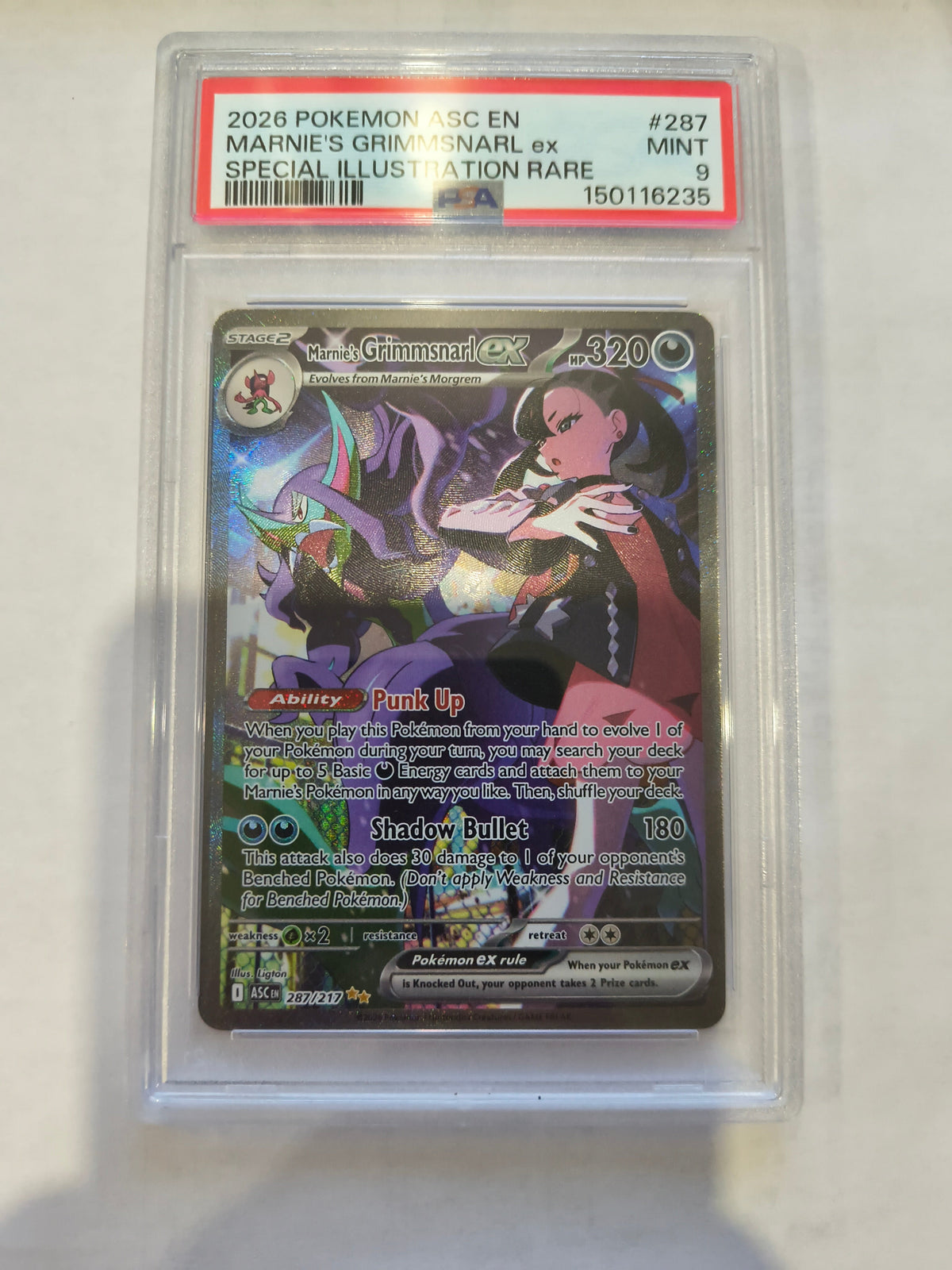Pokemon: PSA 9 Special Illustration Rare Marine's Grimmsnarl ex