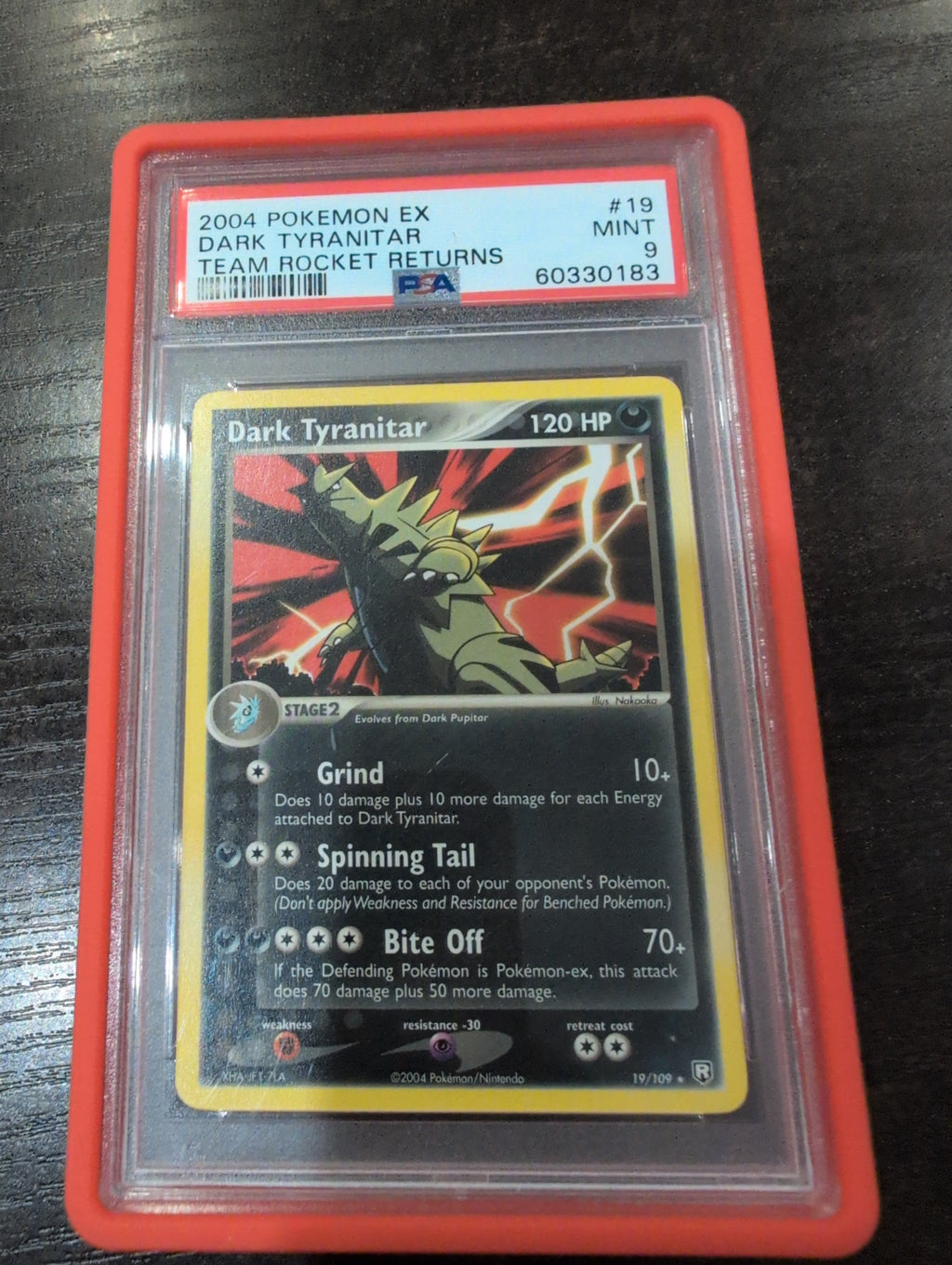 Pokemon: PSA 9 Dark Tyranitar Team Rocket Returns