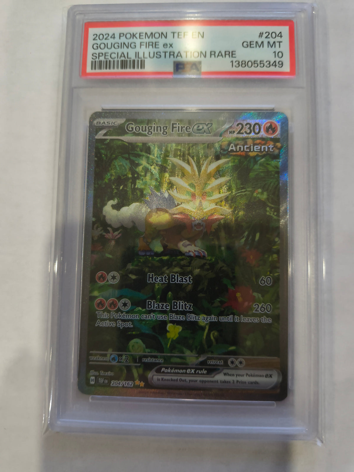 Pokemon: PSA 10 Special Illustration Rare Gouging Fire ex