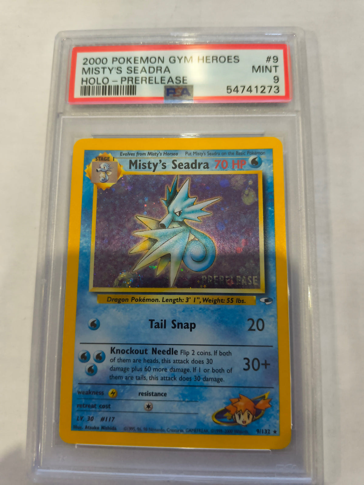 Pokemon: PSA 9 PreRelease Holo Misty's Seadra